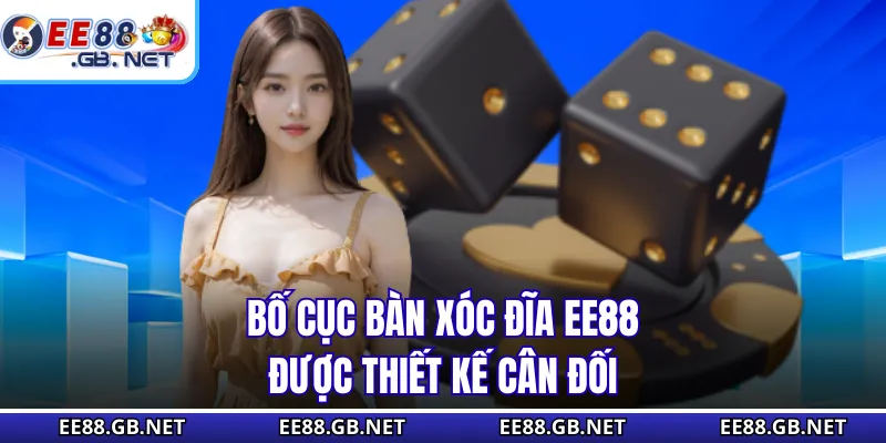                         Bố cục bàn xóc đĩa EE88 được thiết kế cân đối